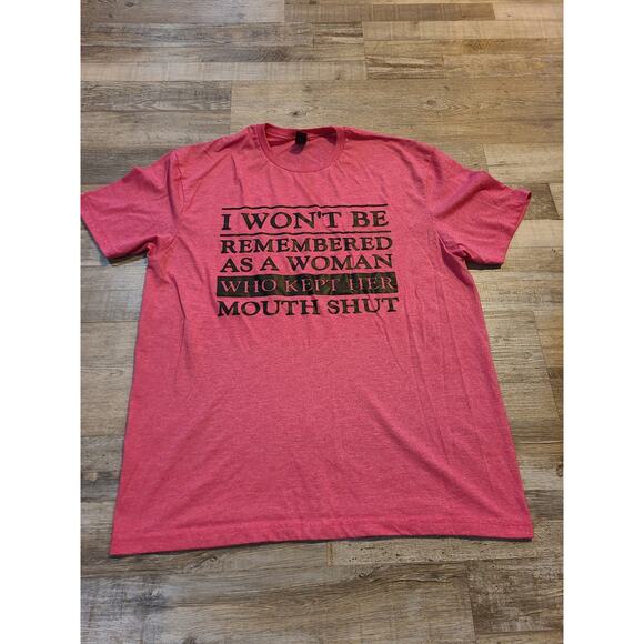 Gildan large women's pink printed tee - Picture 1 of 7